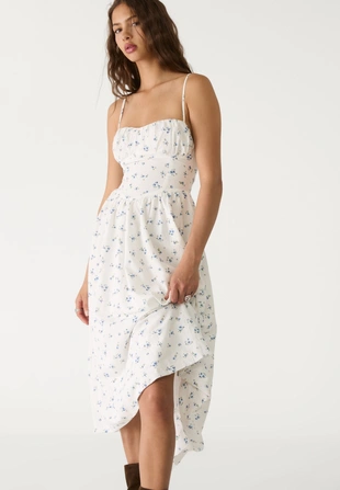 Длинное платье с принтом- Заказать в России