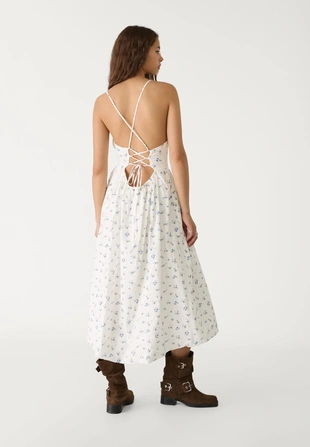 Длинное платье с принтом- Заказать в России