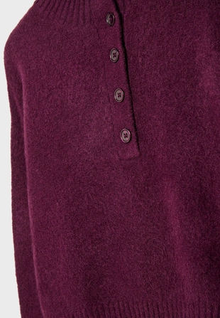 Вязаный джемпер с пуговицами- Заказать в России