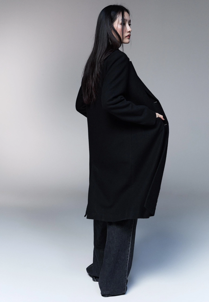 Длинное прямое пальто