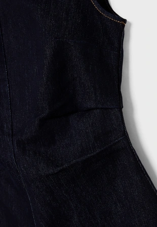 Короткое джинсовое платье- Заказать в России