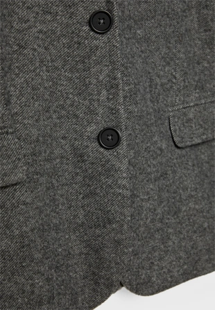 Объемный пиджак с узором в елочку- Заказать в России