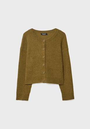 Трикотажный жакет на пуговицах- Заказать в России