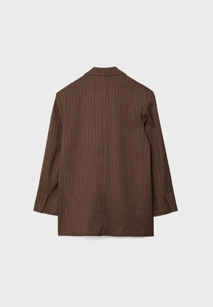 Объемный пиджак в полоску- Заказать в России