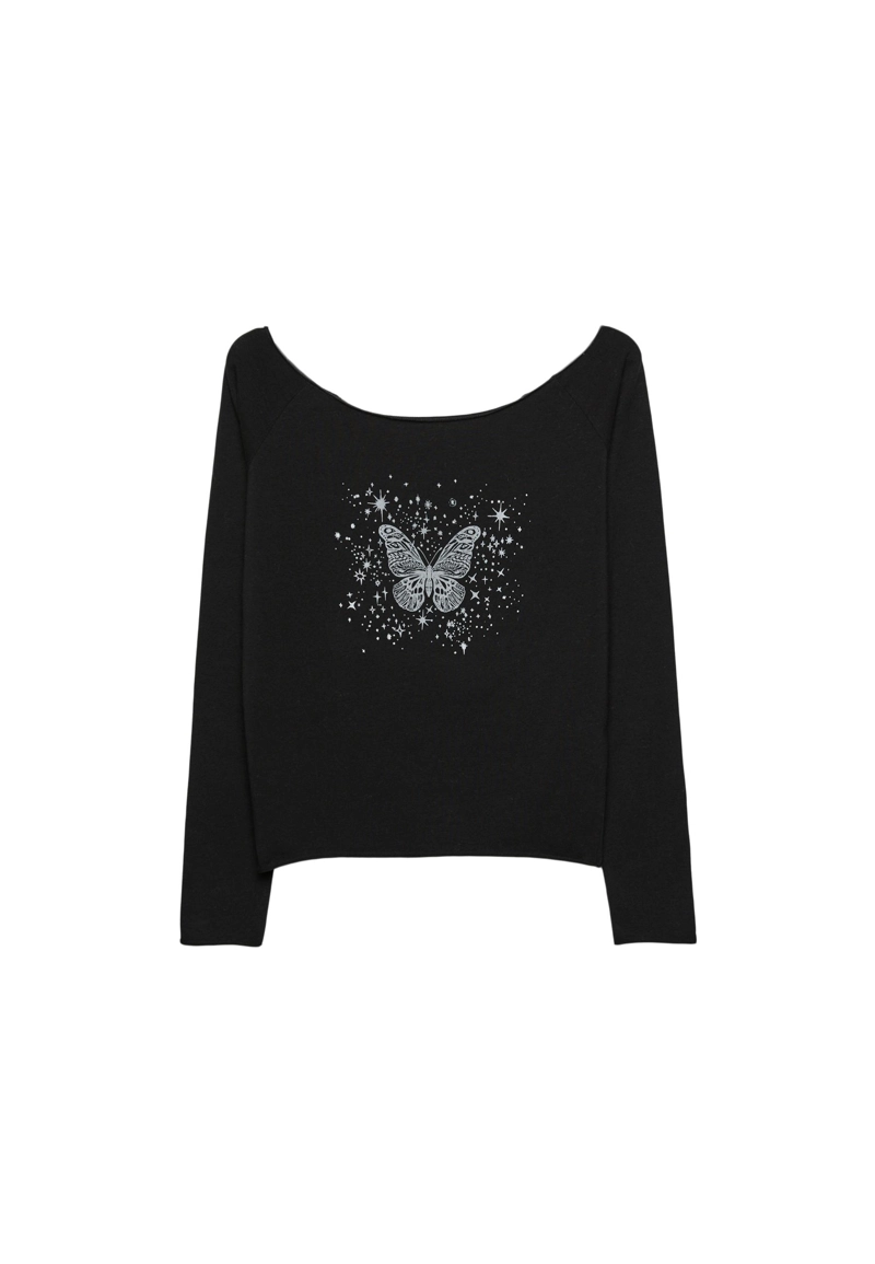 Футболка с вырезом «лодочка»