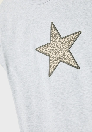 Футболка со звездой и леопардовым принтом- Заказать в России