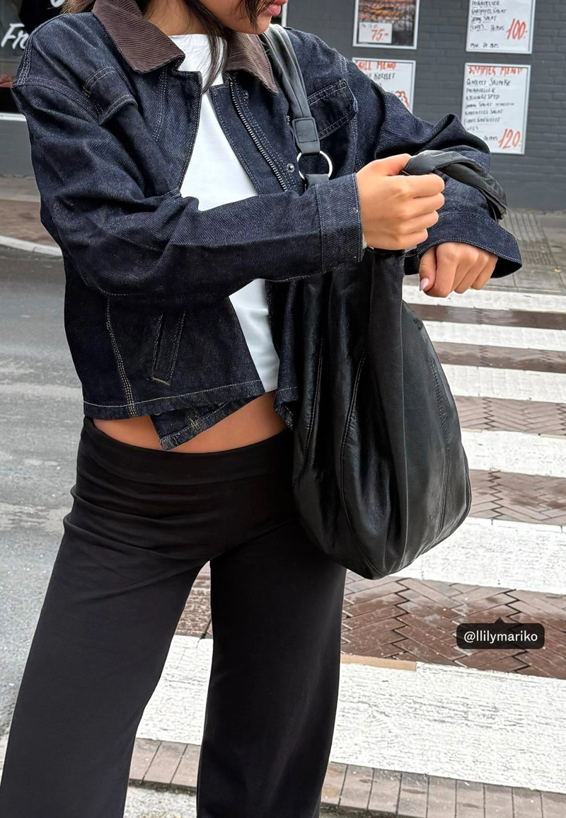 Прямые брюки с отворотом на поясе