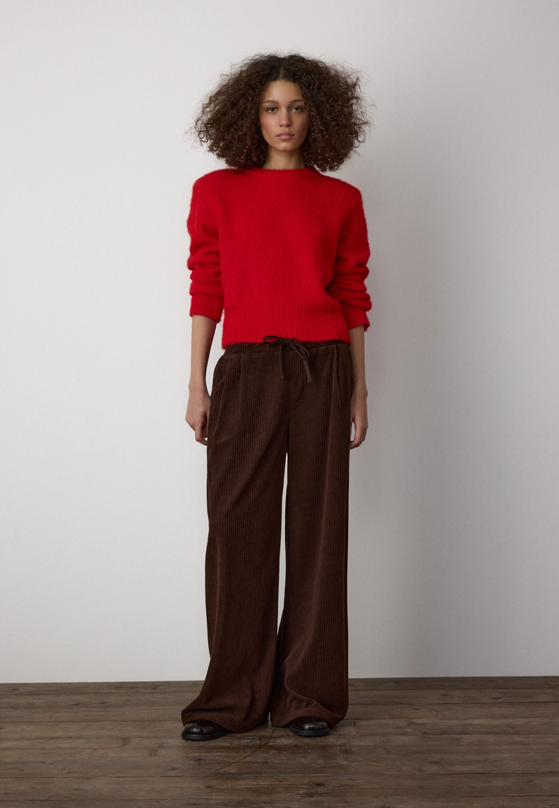 Вельветовые джоггеры на шнурках