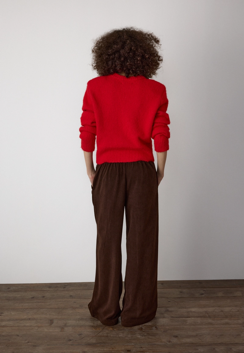 Вельветовые джоггеры на шнурках