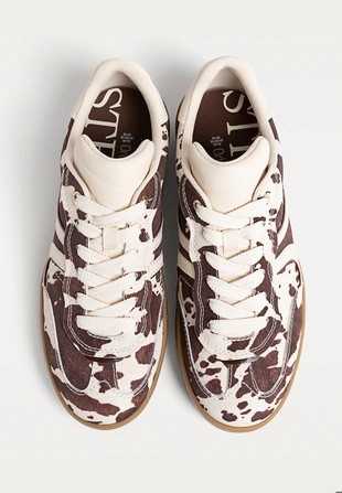 Кроссовки с принтом и искусственным мехом- Заказать в России