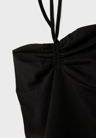 Топ-бандо с завязками и горловиной халтер- Заказать в России