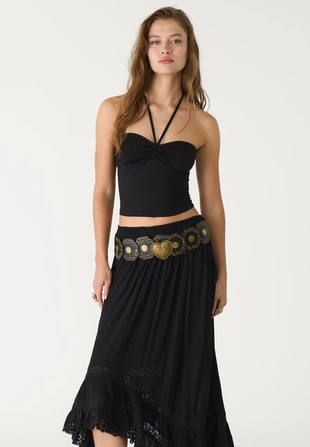 Топ-бандо с завязками и горловиной халтер- Заказать в России