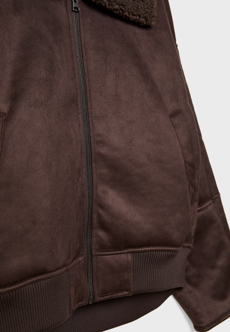 Двусторонняя куртка с комбинированным воротником