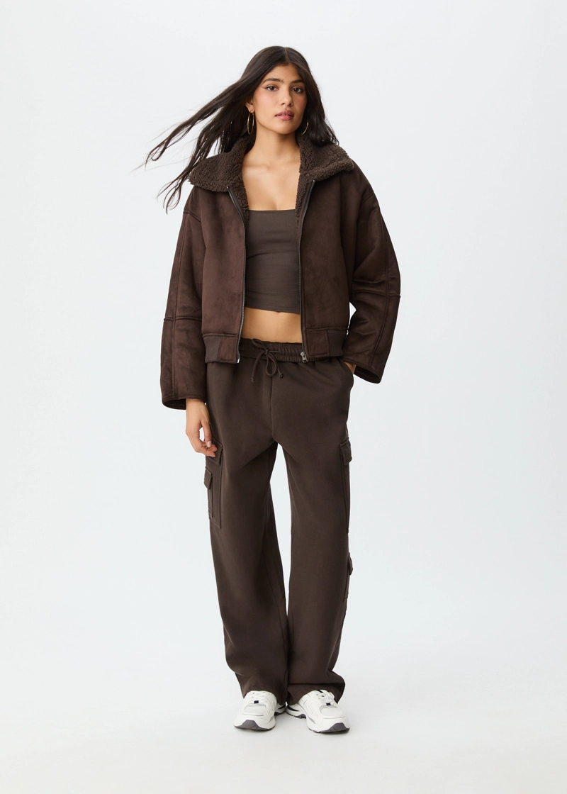 Двусторонняя куртка с комбинированным воротником