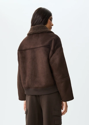 Двусторонняя куртка с комбинированным воротником- Заказать в России