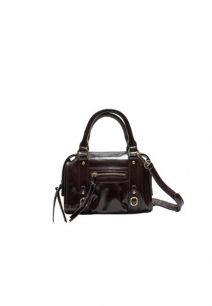 Сумка-боулинг с плечевым ремнем из искусственной кожи- Заказать в России