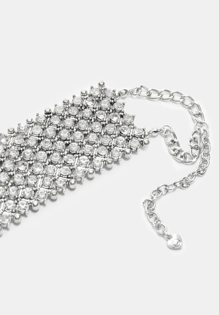 Колье-чокер с блестящей отделкой- Заказать в России