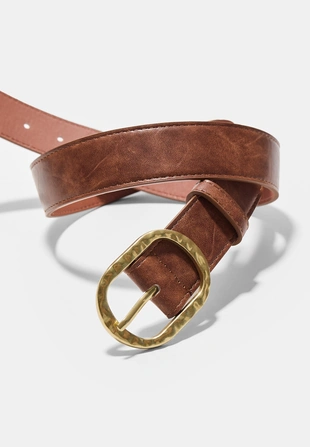 Brown|4499/902 - Stradivarius Базовый ремень с пряжкой