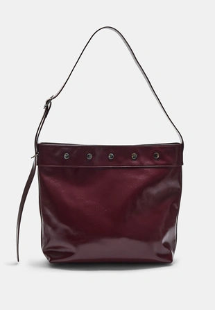 Burgundy|3697/901 - Stradivarius Сумка-ведро с заклепками