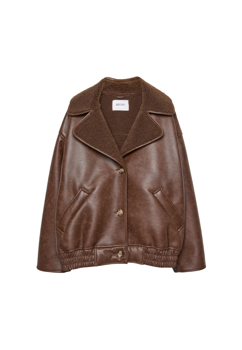 Куртка из искусственно состаренной кожи