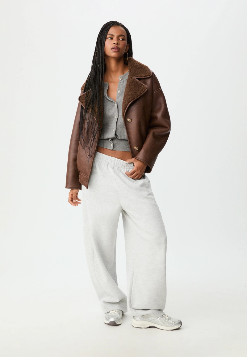 Куртка из искусственно состаренной кожи