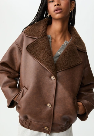 Куртка из искусственно состаренной кожи- Заказать в России