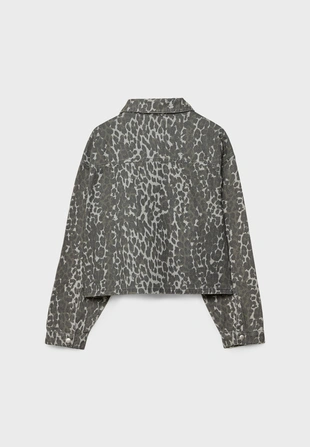 Куртка с анималистическим принтом и карманами- Заказать в России