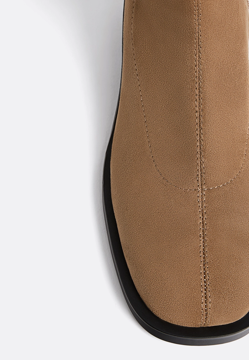 Плоские ботильоны из искусственной замши