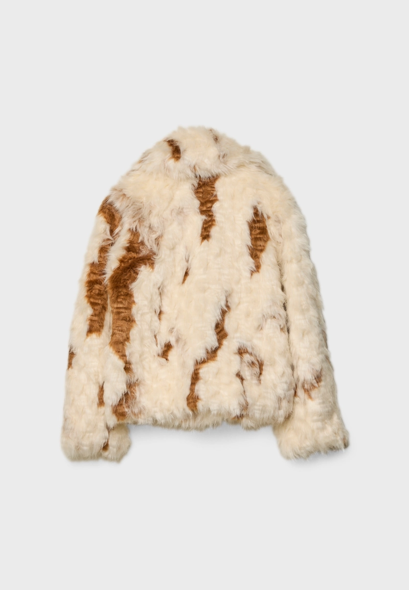 Куртка с контрастным искусственным мехом