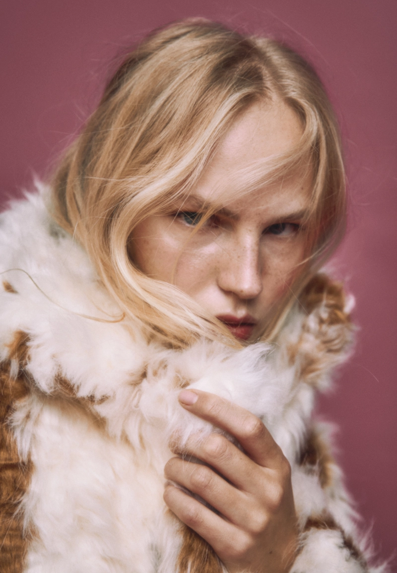 Куртка с контрастным искусственным мехом