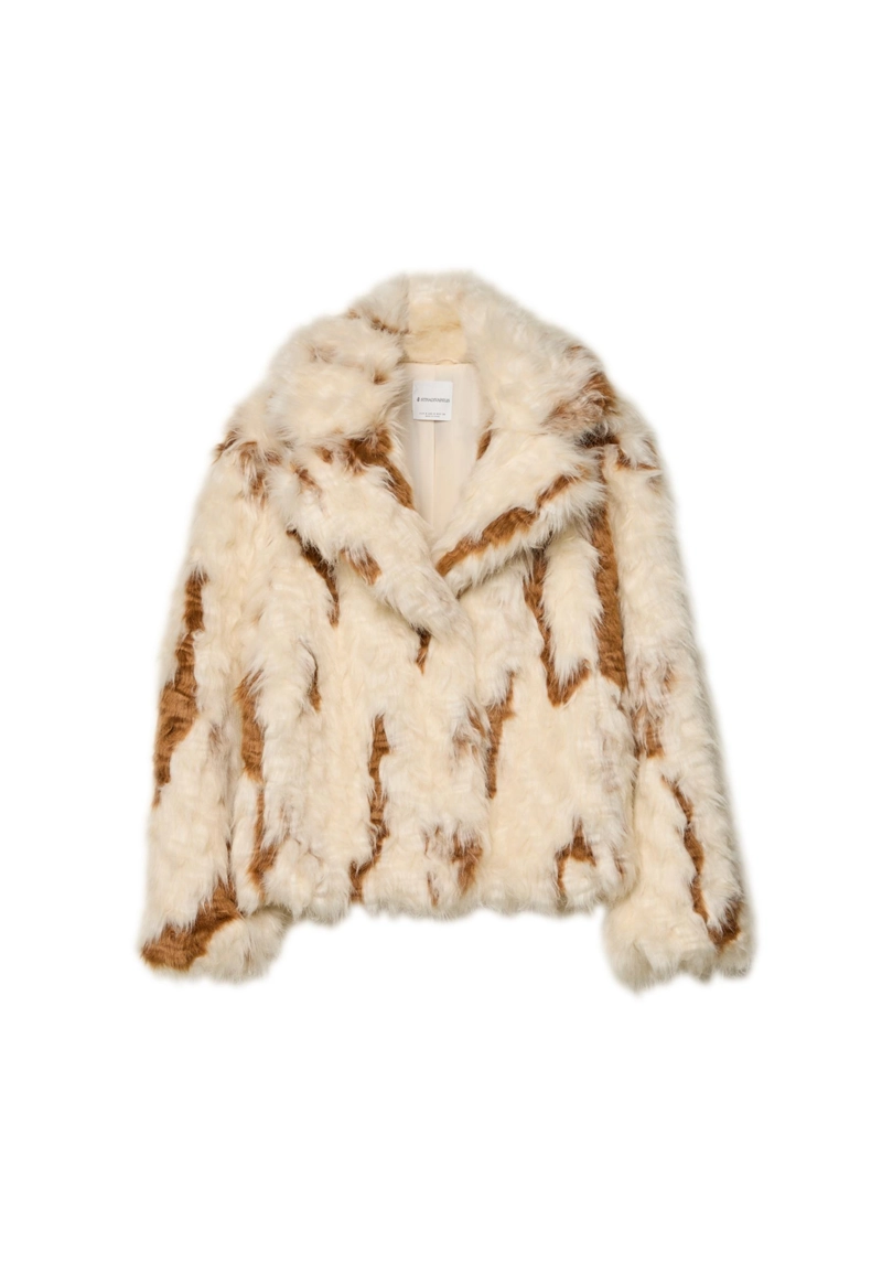 Куртка с контрастным искусственным мехом