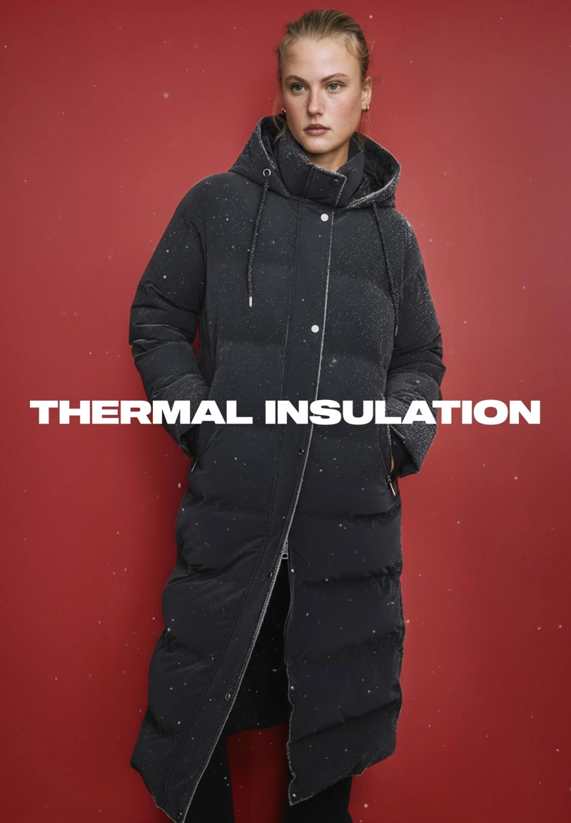 Длинное стеганое пальто