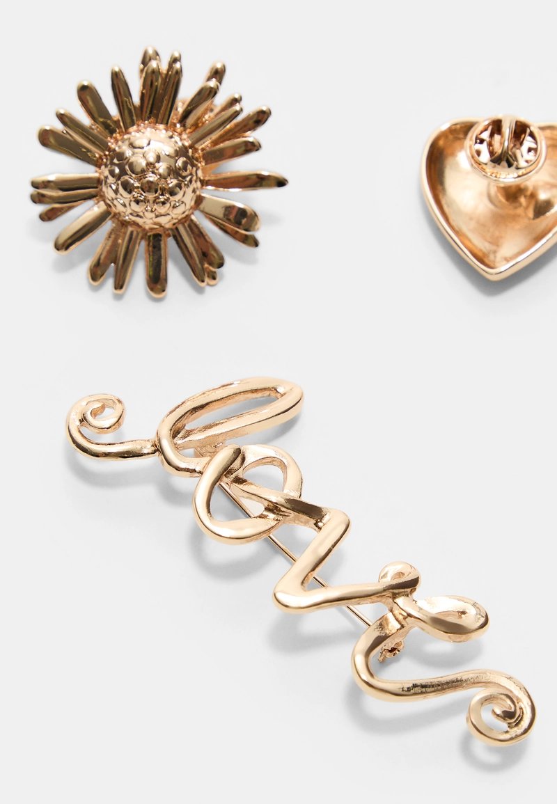 Набор из 3 комбинированных значков «Любовь»