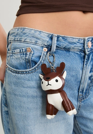 LEATHER EFFECT CHARM KEY RING- Заказать в России