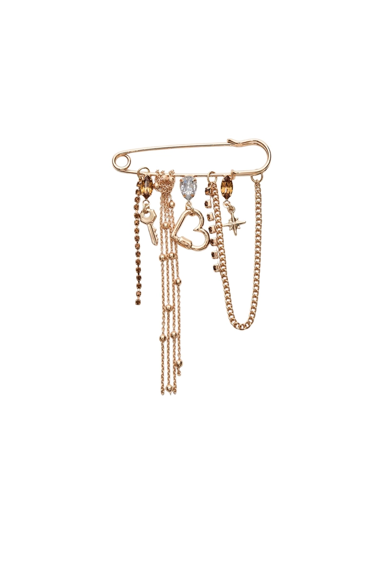 Брошь-цепочка с подвесками