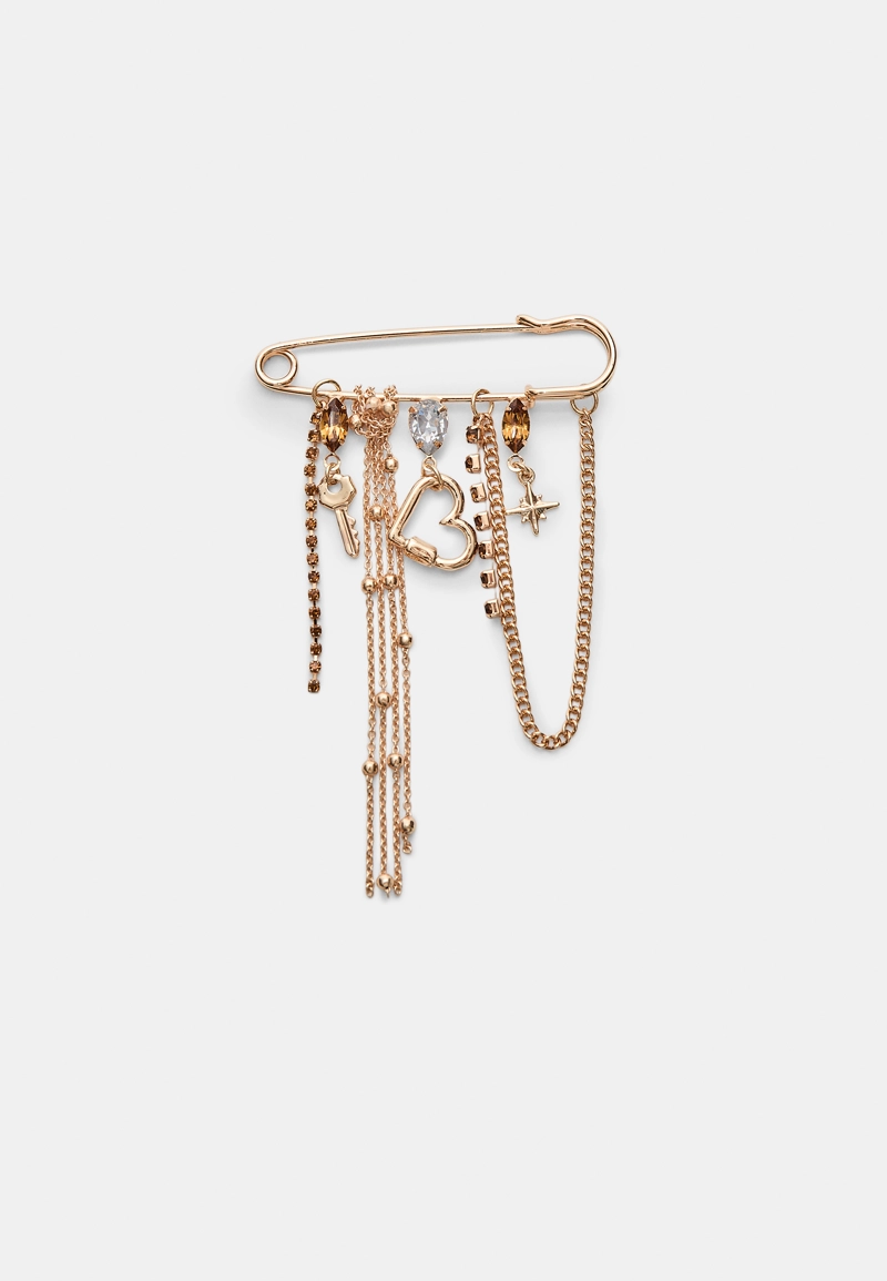 Брошь-цепочка с подвесками