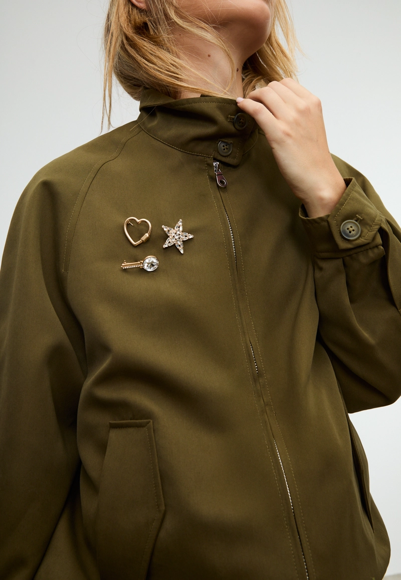 Набор из 3 комбинированных брошей в виде звезды с блестящей отделкой