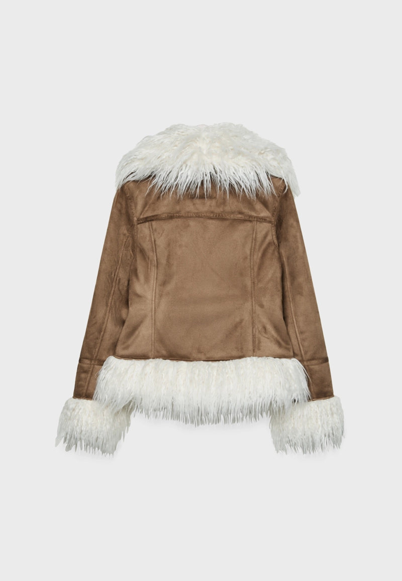 Двусторонняя куртка из длинного искусственного меха