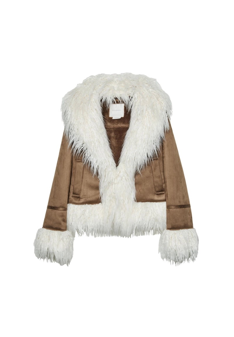 Двусторонняя куртка из длинного искусственного меха