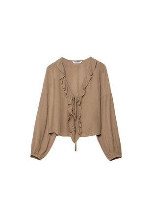 Блузка с воланами- Заказать в России