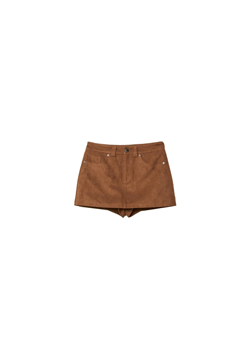 Юбка-шорты D62 из искусственной замши