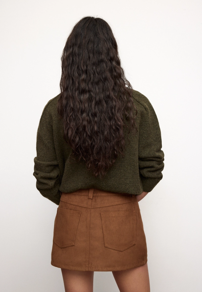 Юбка-шорты D62 из искусственной замши