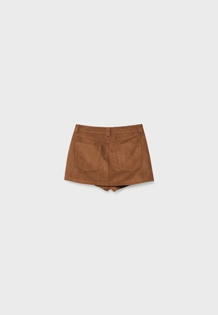 Юбка-шорты D62 из искусственной замши- Заказать в России