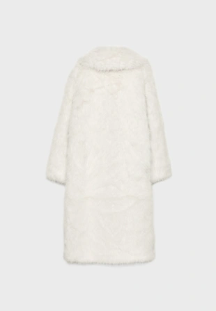 Длинное пальто из искусственного меха с длинным ворсом- Заказать в России