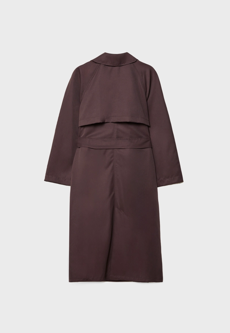 Длинный струящийся тренч оверсайз