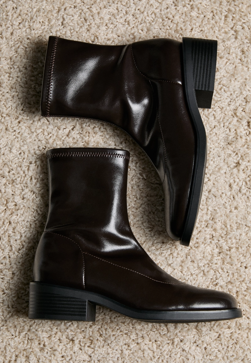 Плоские ботильоны-стретч