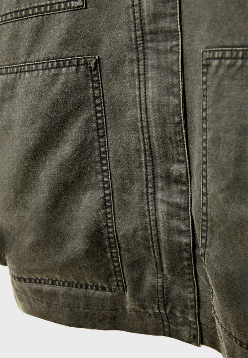 Куртка оверсайз с вощеным покрытием