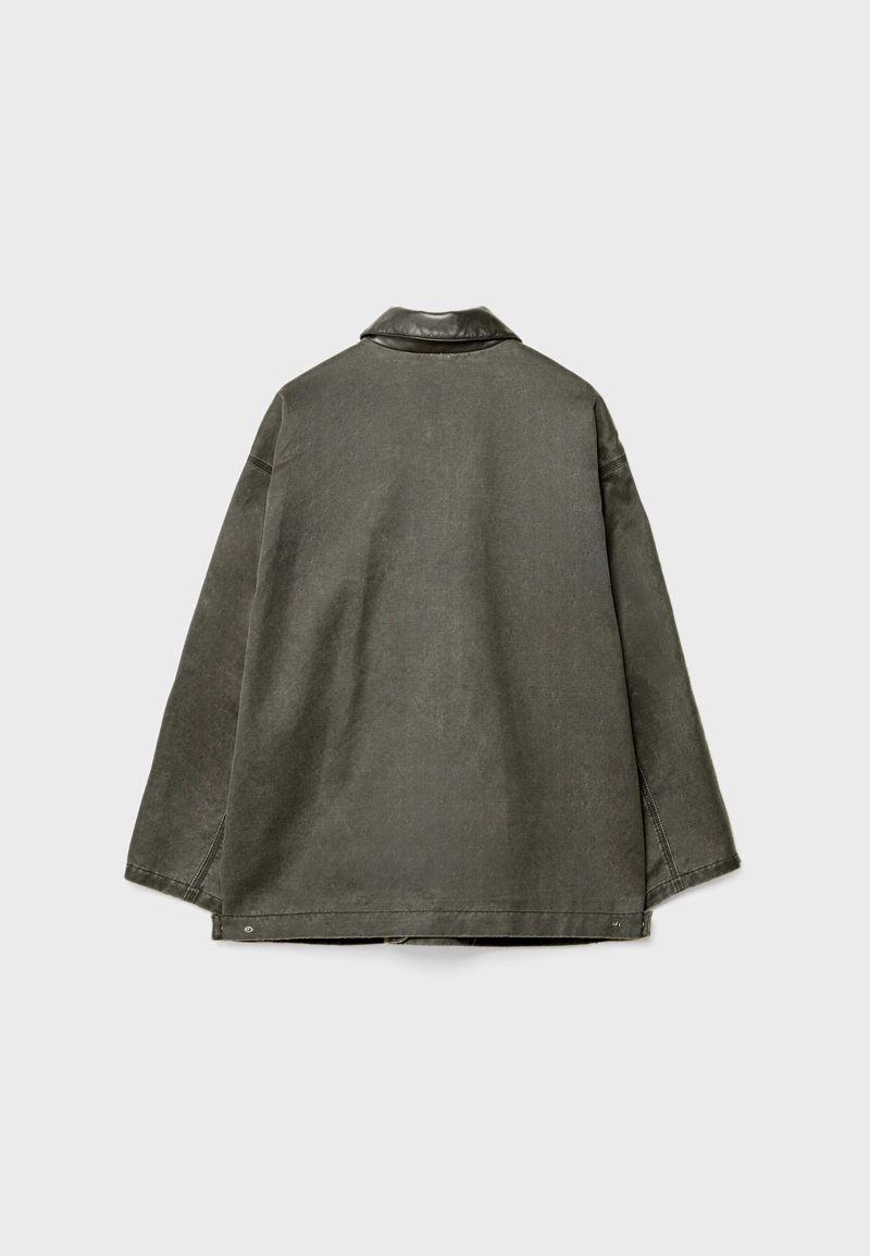 Куртка оверсайз с вощеным покрытием