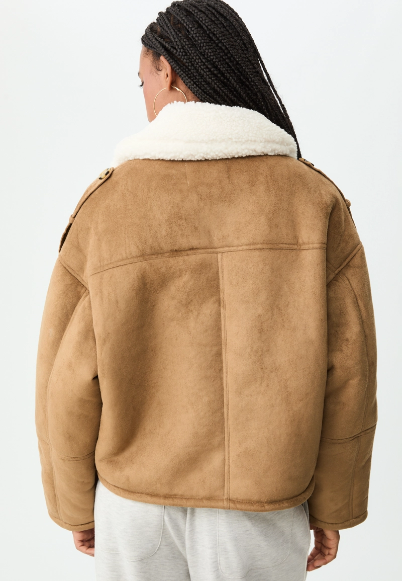 Комбинированная куртка двусторонней отделки