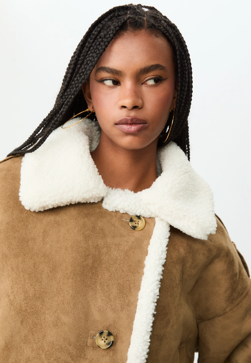 Комбинированная куртка двусторонней отделки